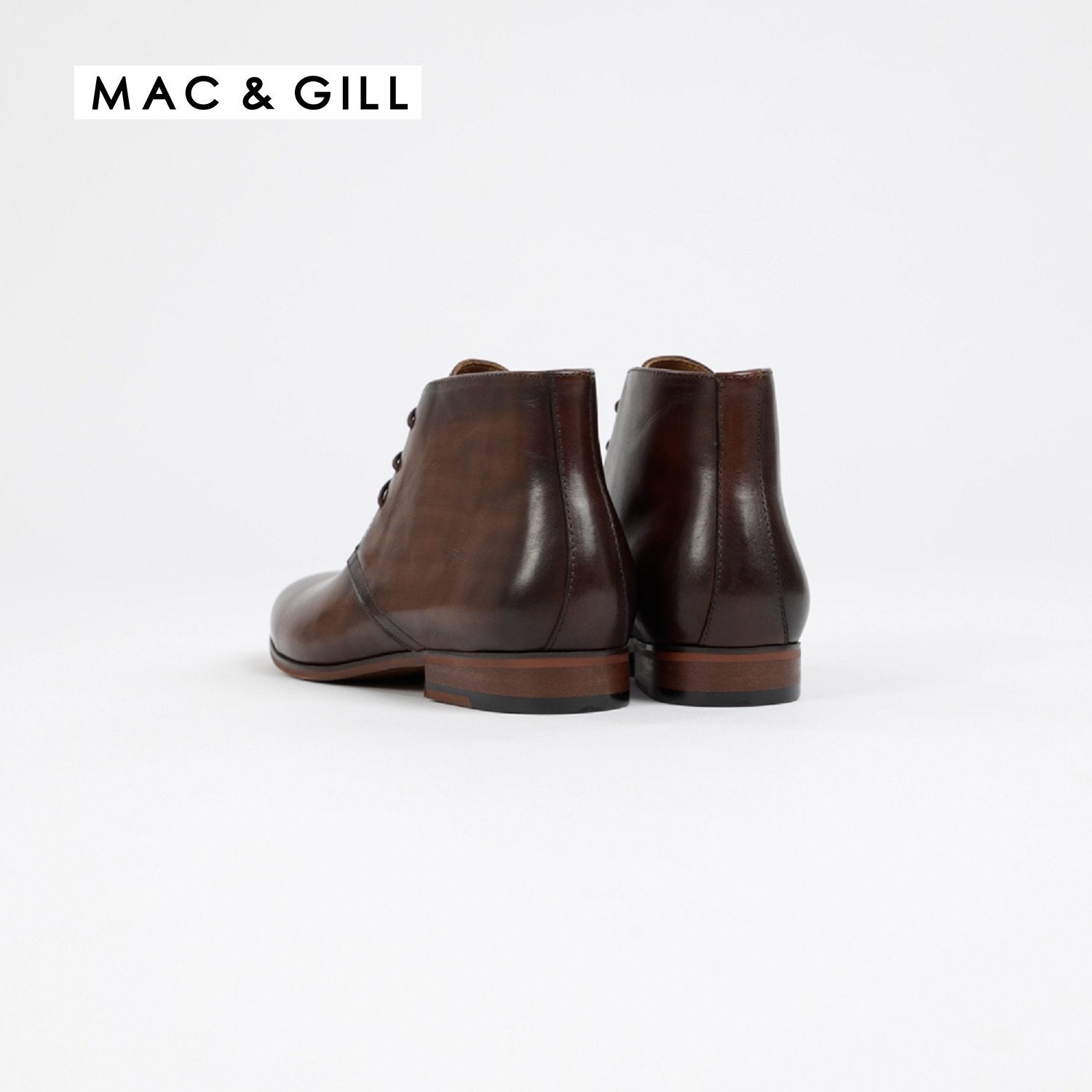 Men's brown leather dessert boot
