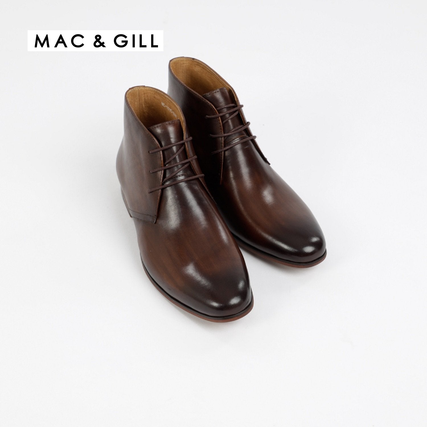 Men's brown leather dessert boot