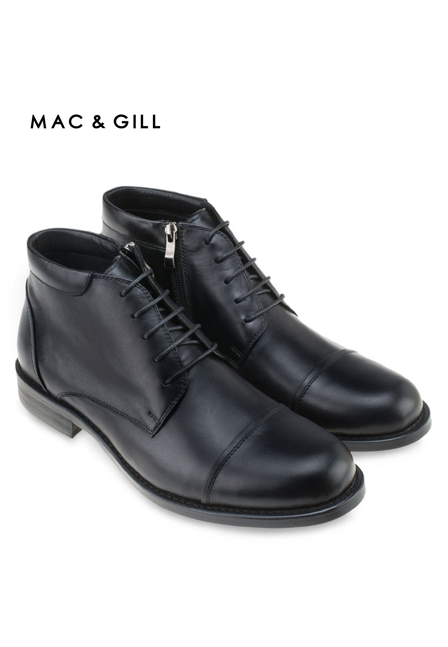 Captoe Formal Lace-up Boot in original Leather 100%