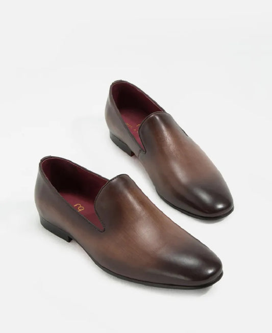Dadelion Patina Leather Loafer in cow hide 100%