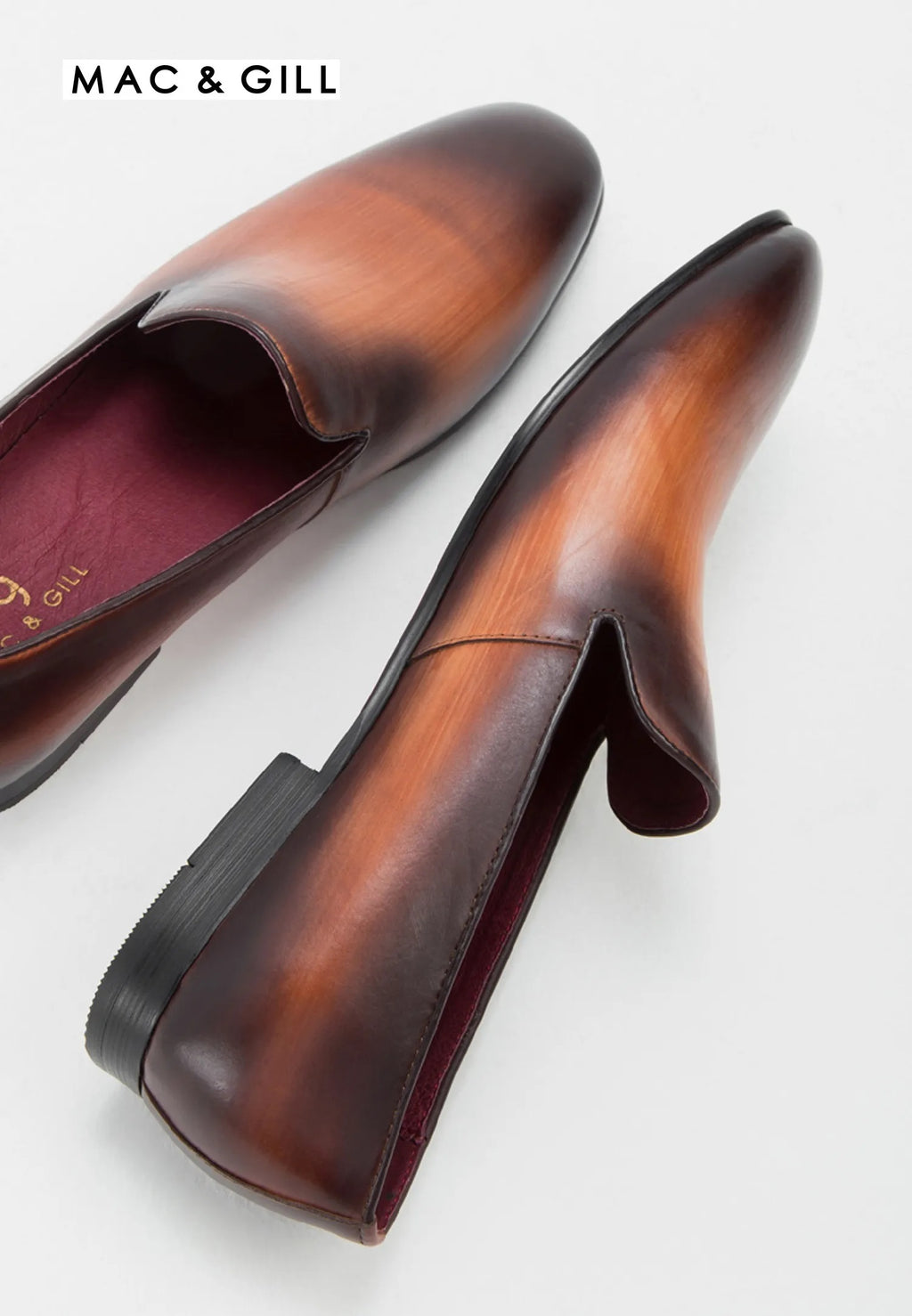 Dandelion Patina Leather Loafer in cow hide 100%