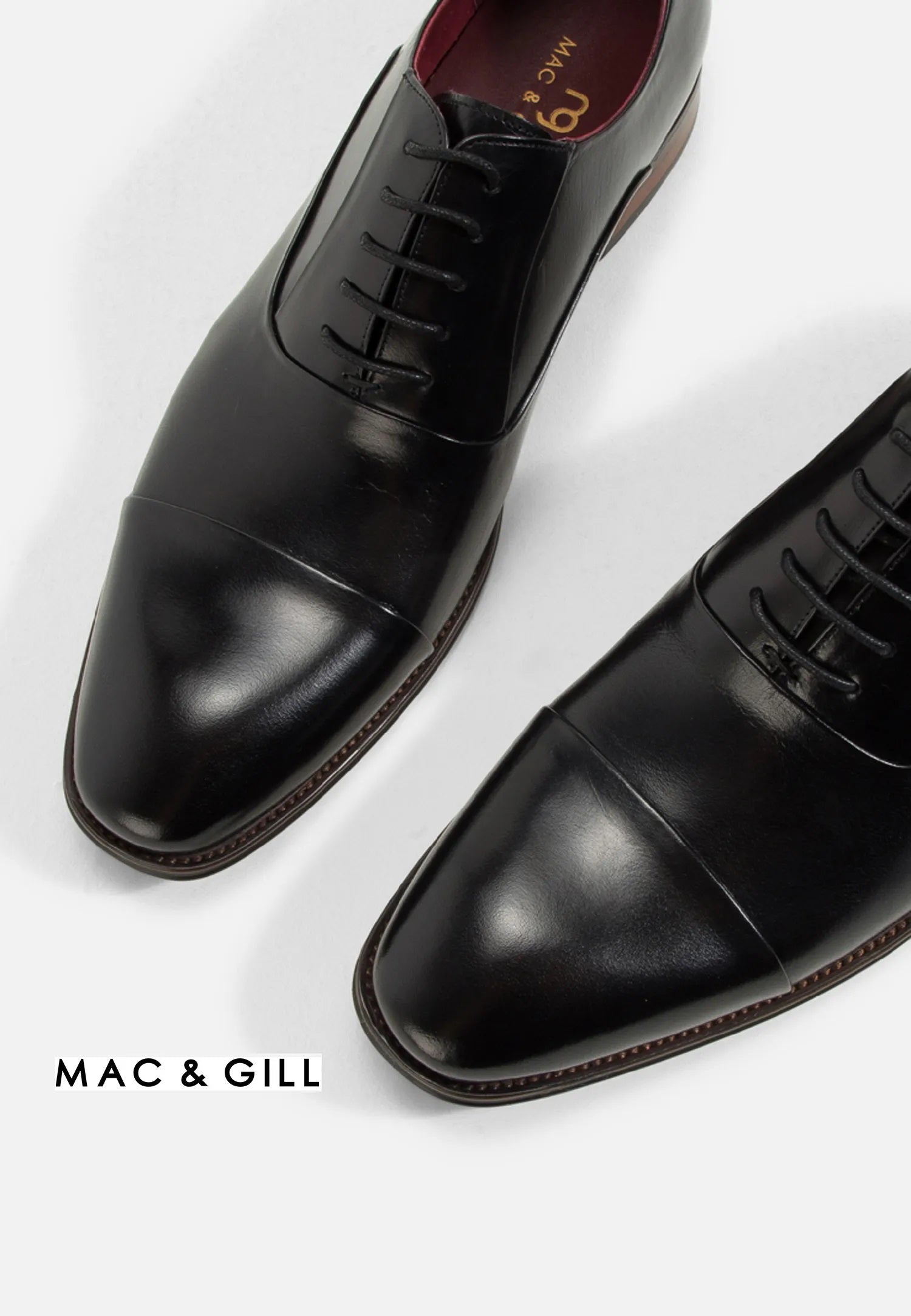 Sandiego Oxford Captoe Leather Business shoes in Black