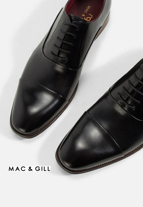 Sandiego Oxford Captoe Leather Business shoes in Black