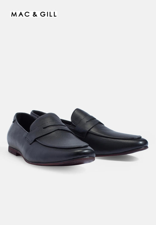 Andy Loafer Leather Shoes in Black
