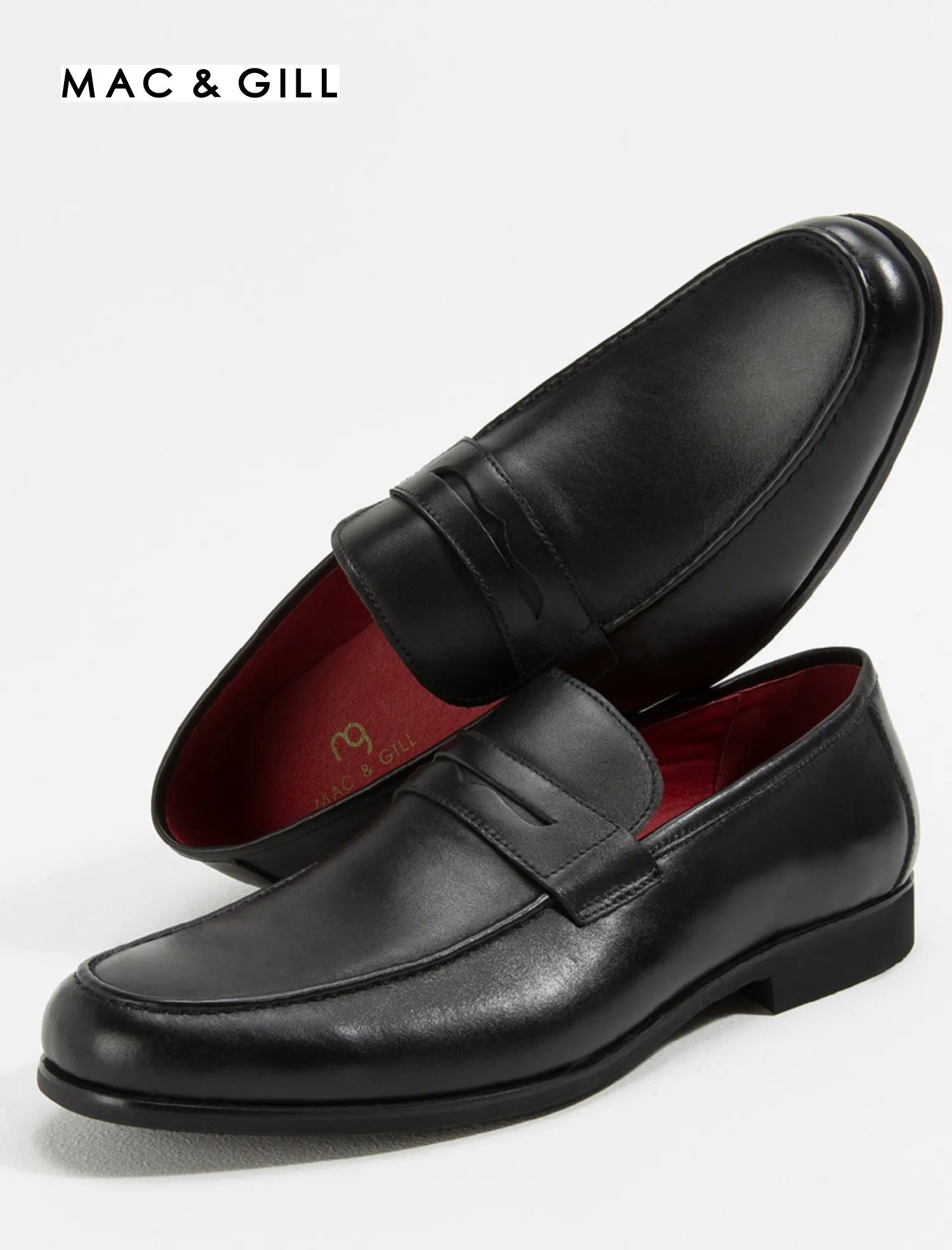 Taylor Leather Loafer Business Shoes in Black