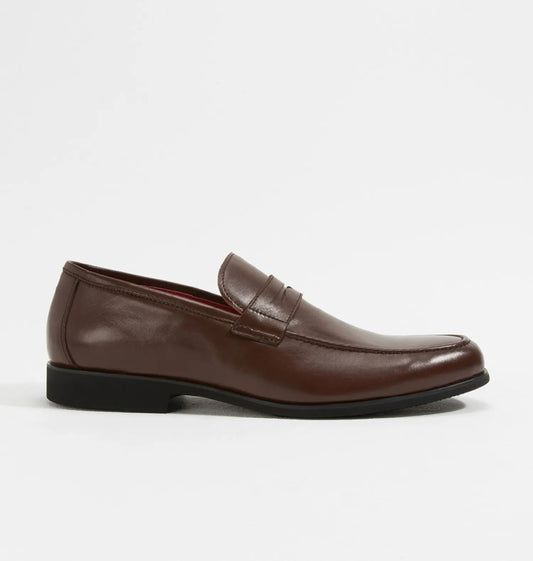 Taylor Leather Loafer Business Shoes in dark Brown