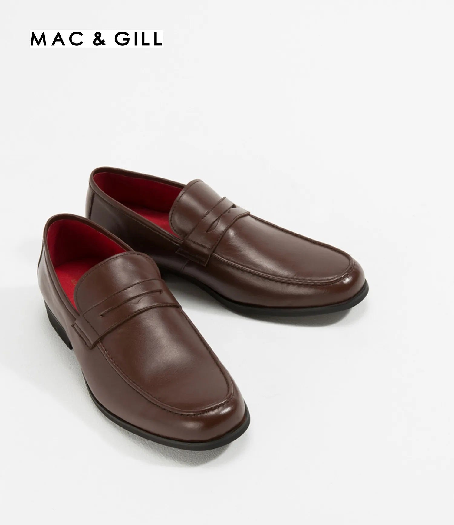 Taylor Leather Loafer Business Shoes in dark Brown