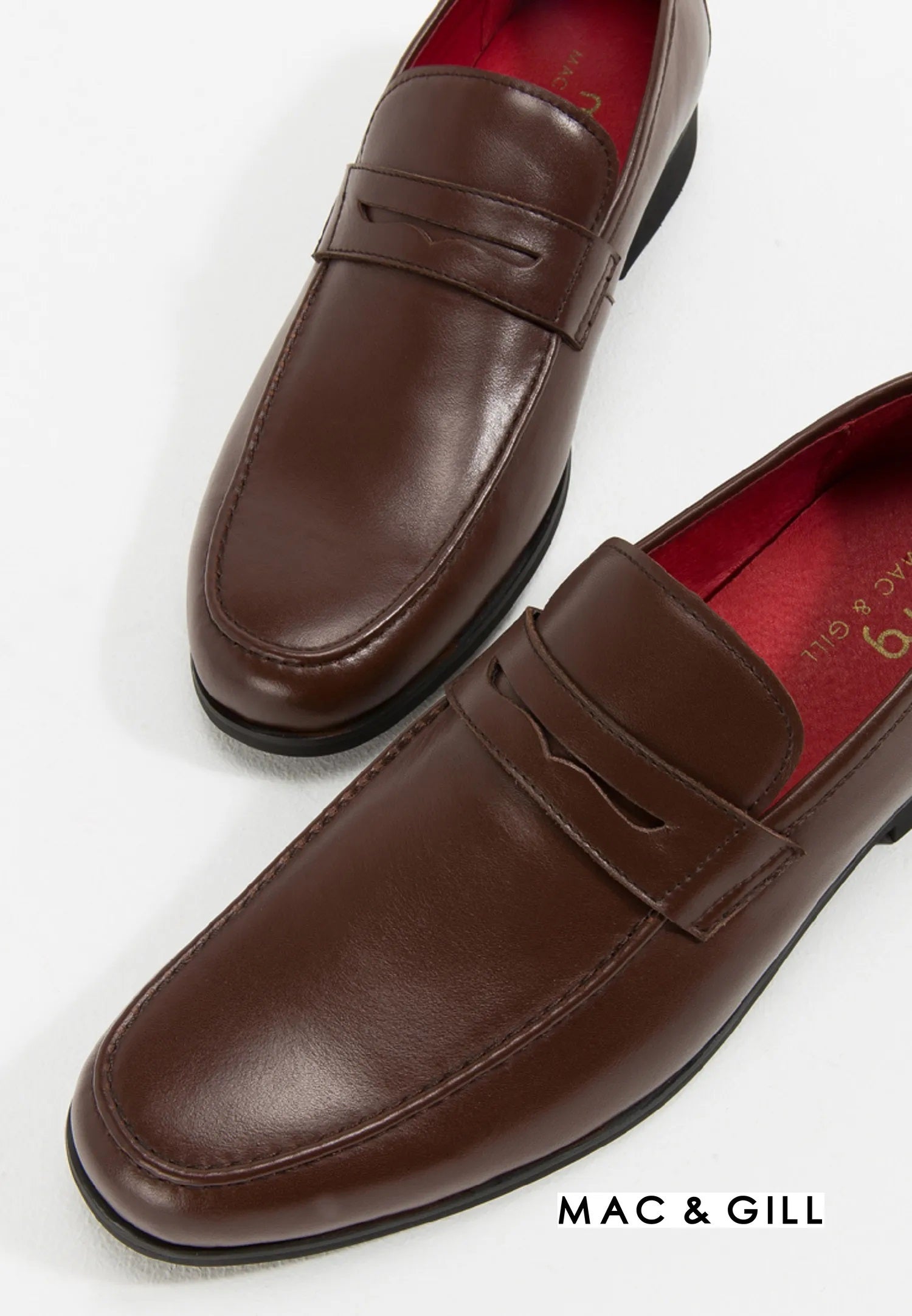 Taylor Leather Loafer Business Shoes in dark Brown
