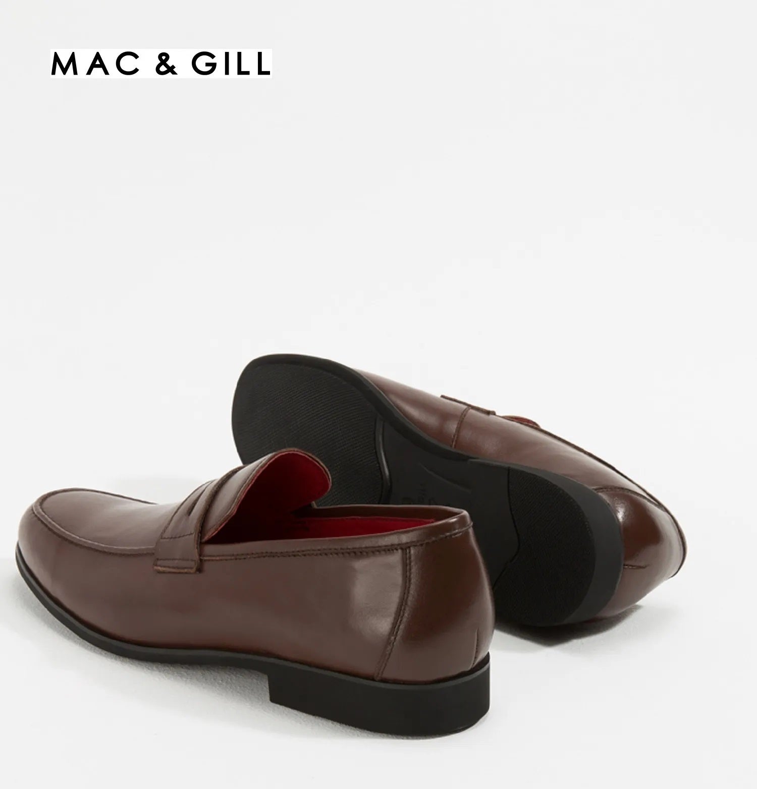 Taylor Leather Loafer Business Shoes in dark Brown