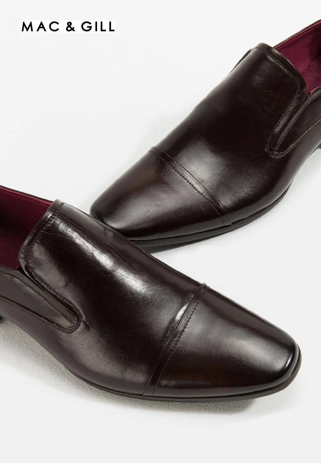 Austin Leather Loafer Business Shoes in Dark Brown