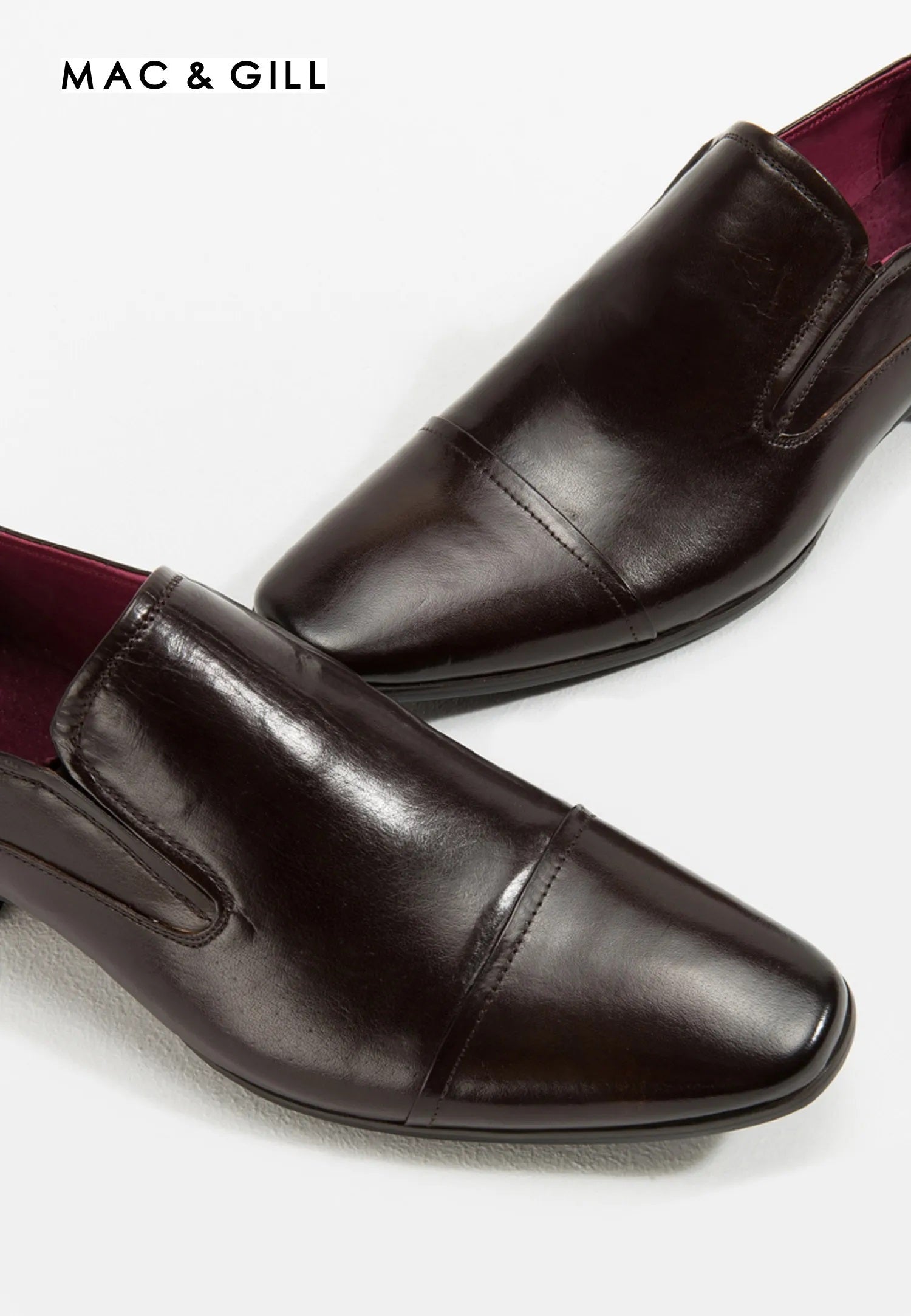 Austin Leather Loafer Business Shoes in Dark Brown