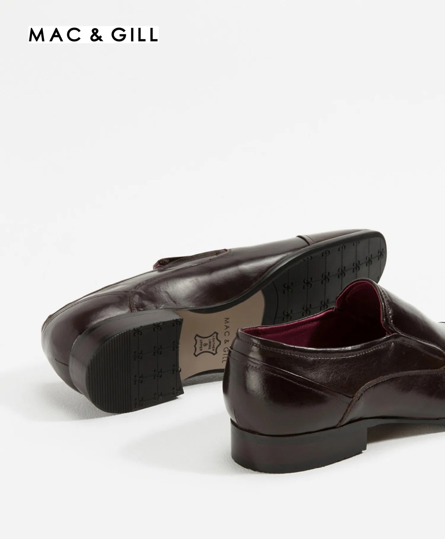 Austin Leather Loafer Business Shoes in Dark Brown