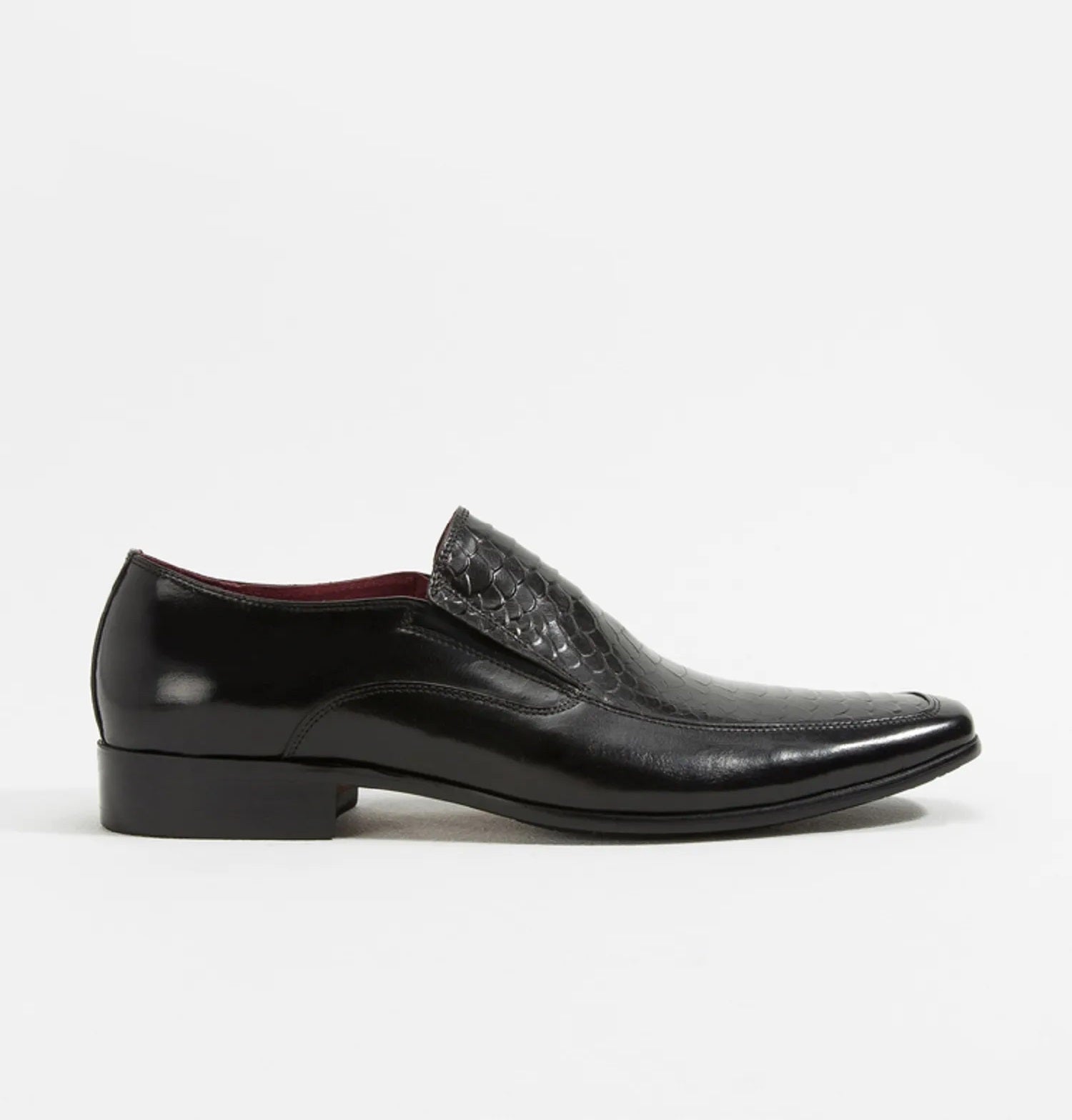 Samuel Leather Loafer Business Shoes in Black Print