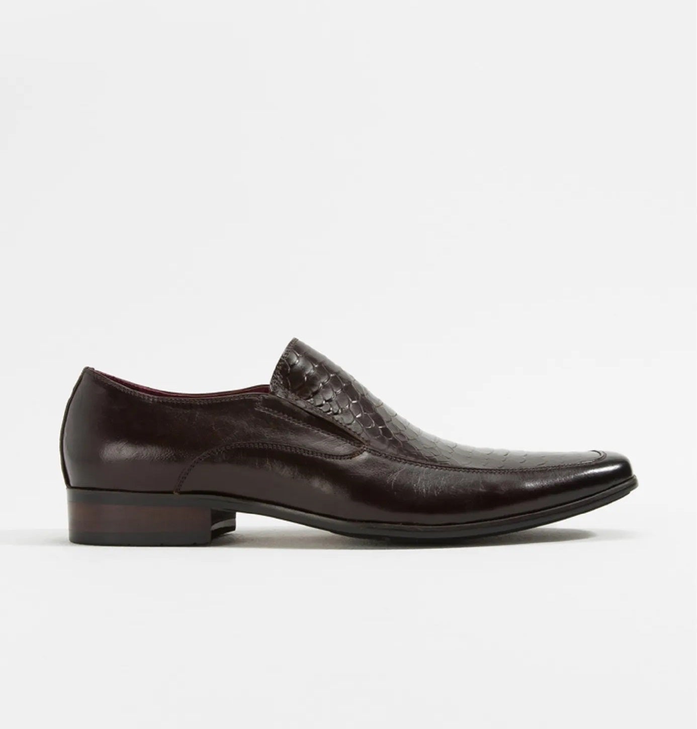 Samuel Leather Loafer Business Shoes in Black Dark Brown