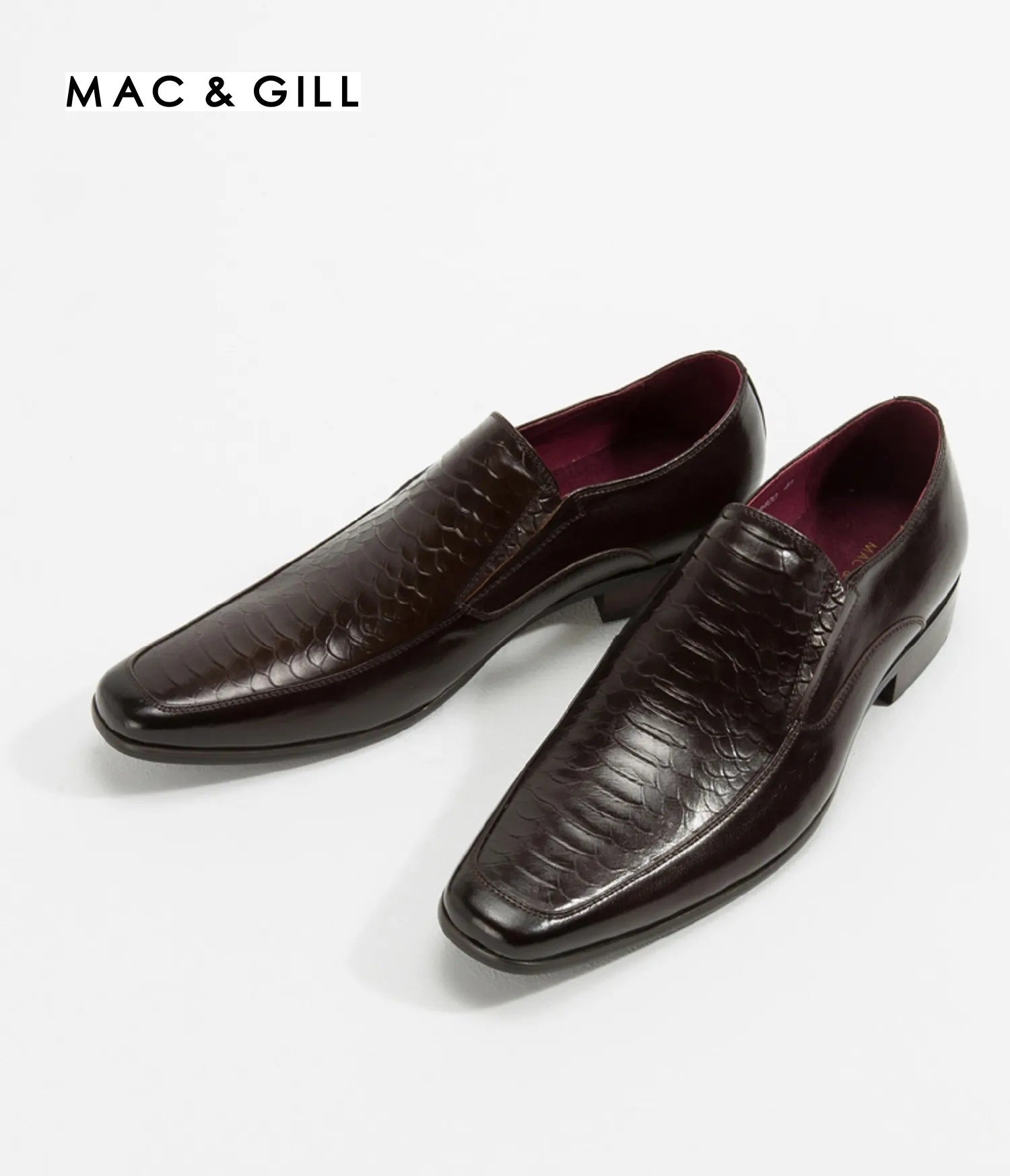 Samuel Leather Loafer Business Shoes in Black Dark Brown