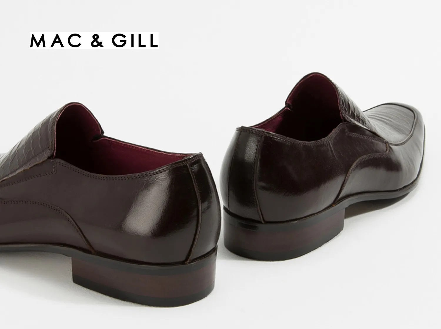 Samuel Leather Loafer Business Shoes in Black Dark Brown
