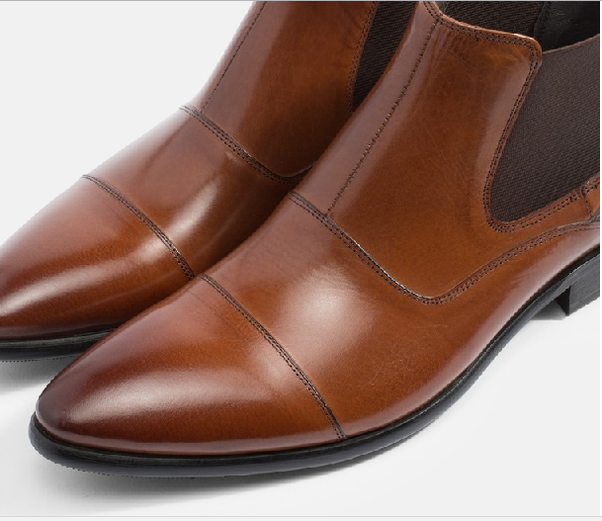CHELSEA LEATHER BOOTS SIDE STRAP - MAC & GILL