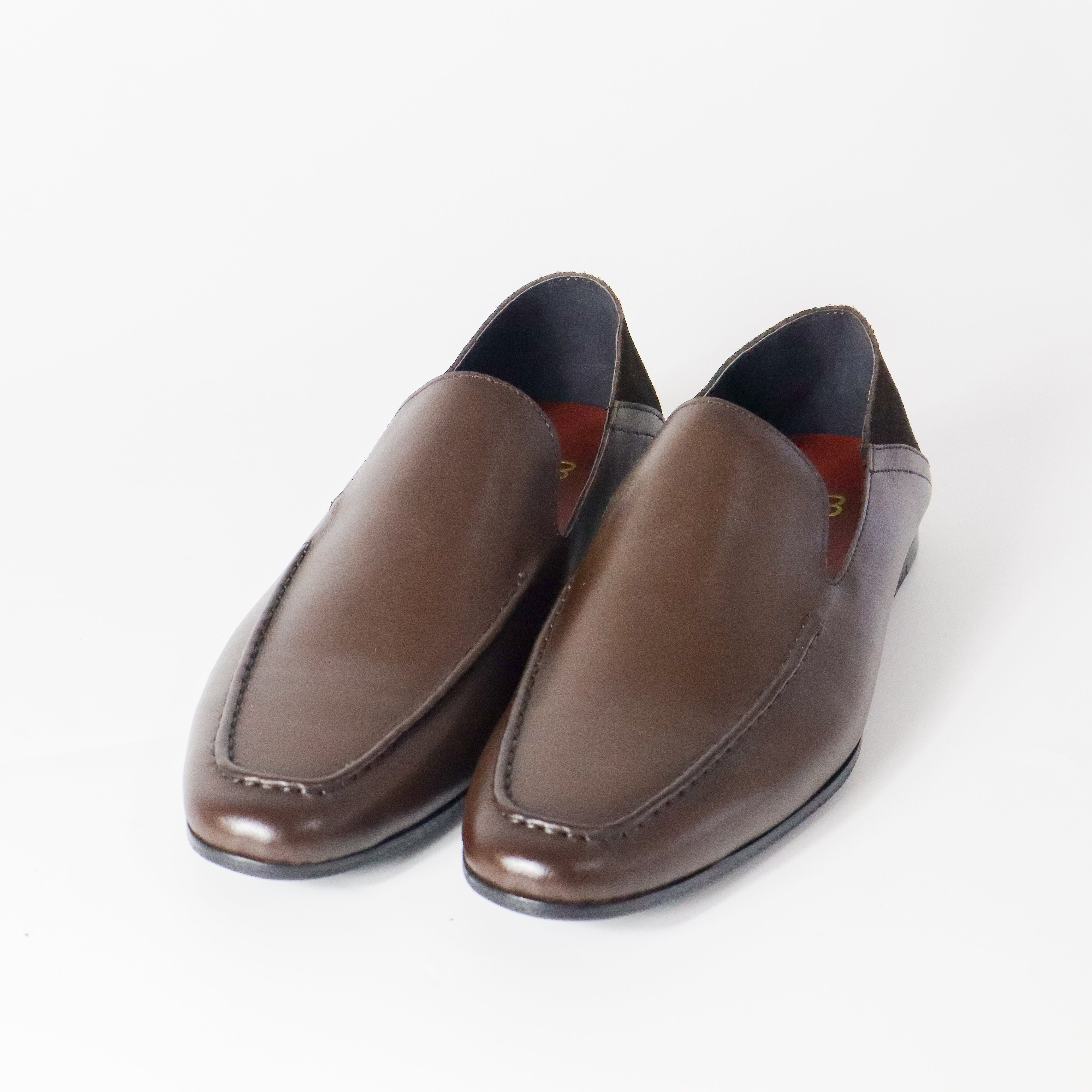Konrad Collapsible-Heel Suede and Leather Penny Loafers Brown