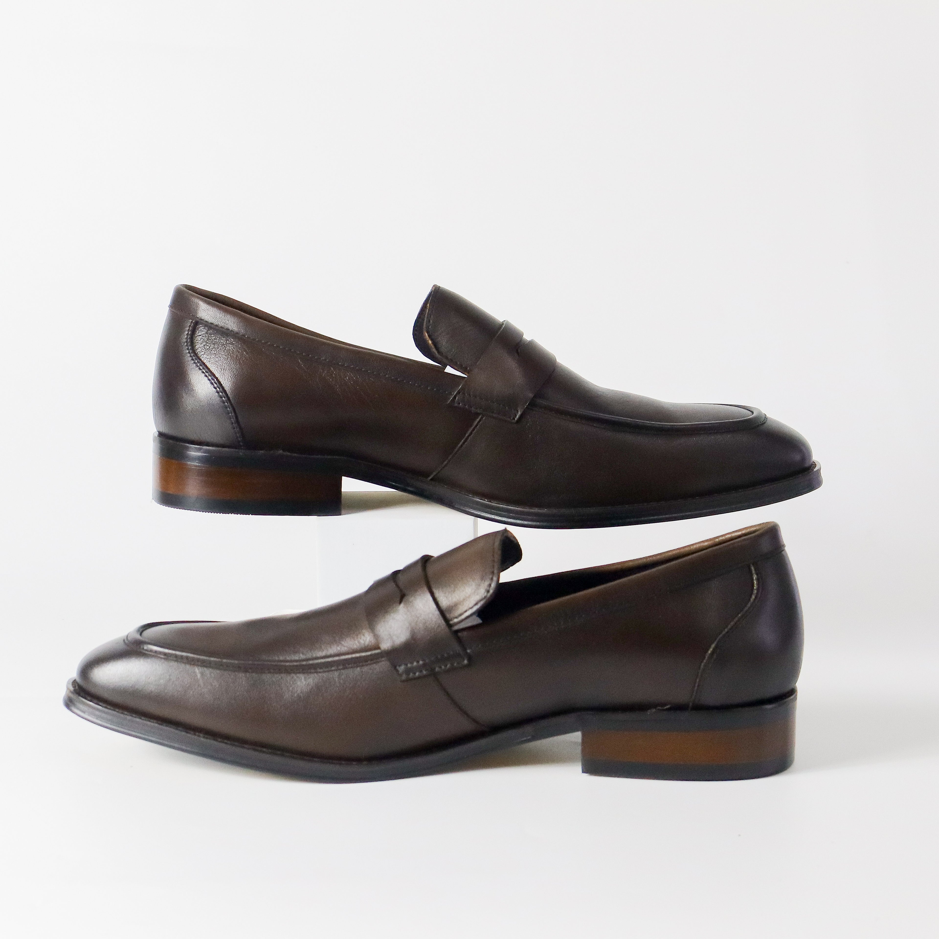 Brady Leather classic penny loafers in Brown