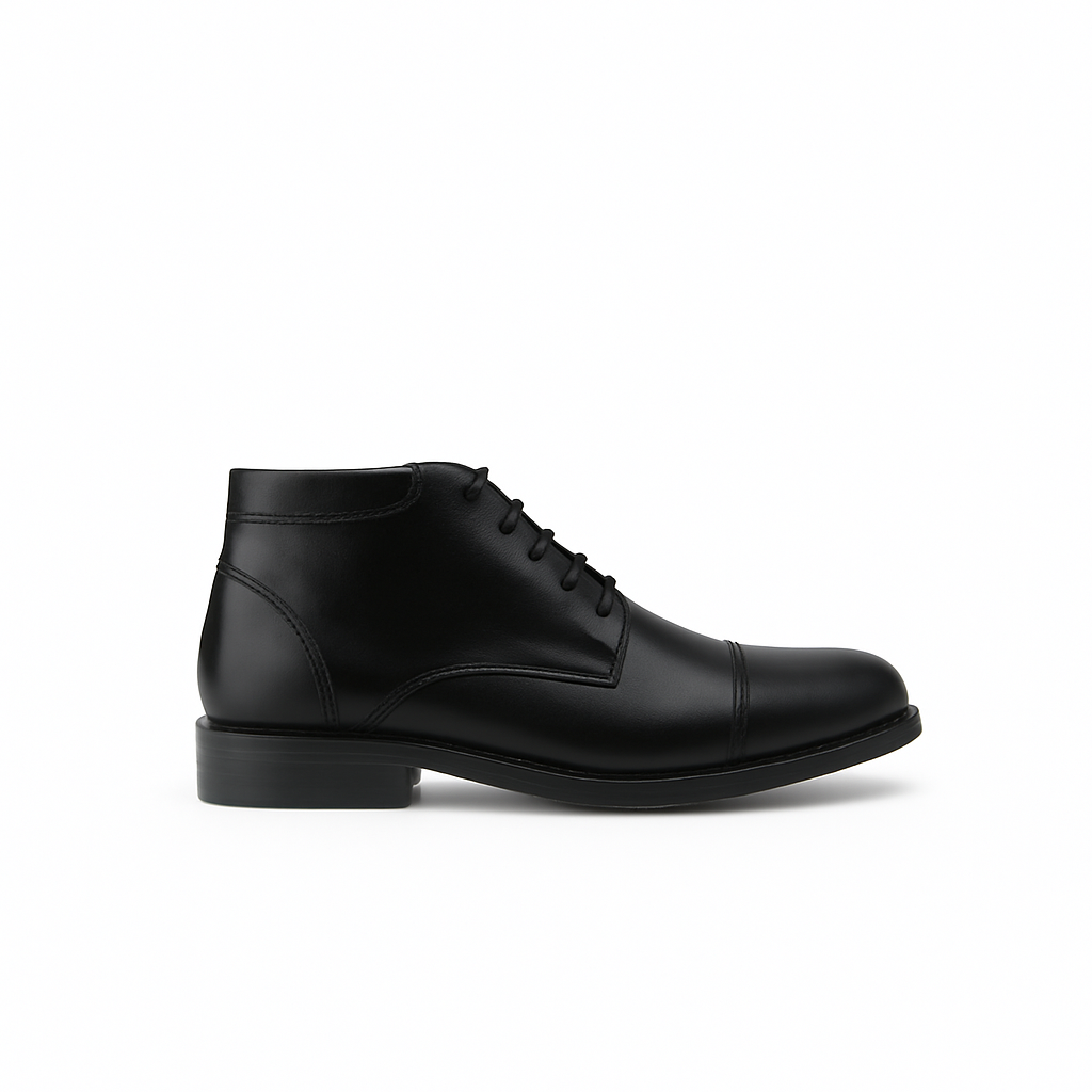 Men's black leather Chelsea boot