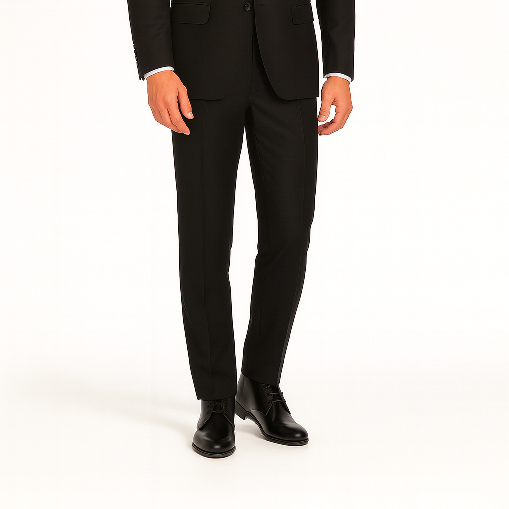 Men's black leather dessert boot