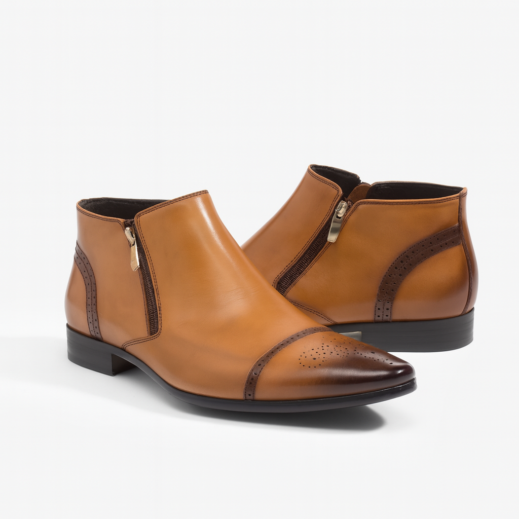 Men's brown leather Chelsea boot