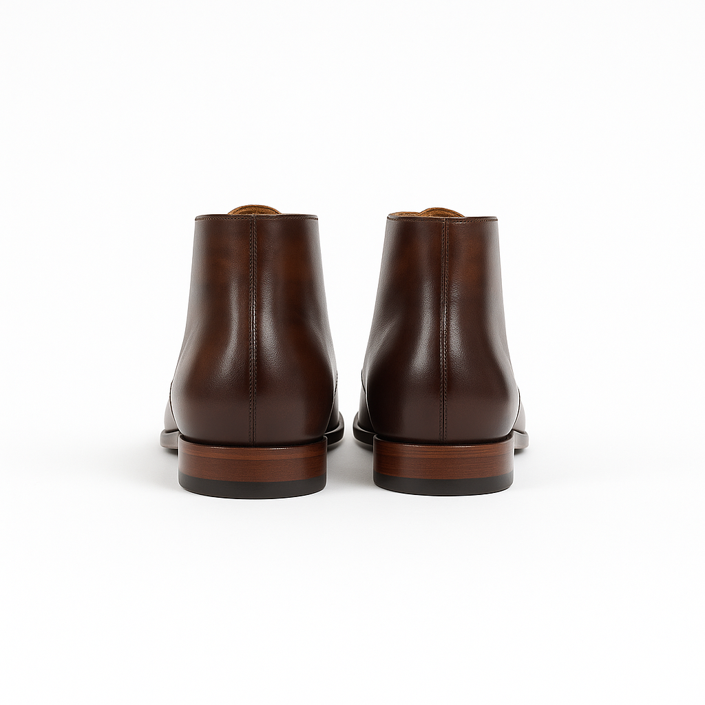 Men's brown leather dessert boot