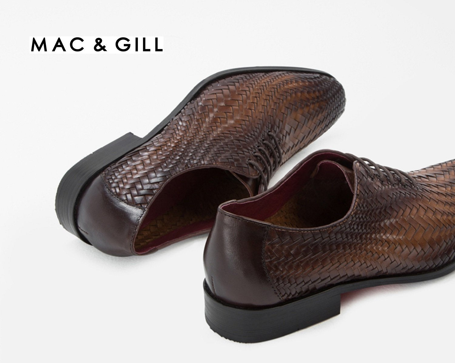 Mahler leather Oxford leather laced up shoes in brown for everyday wea